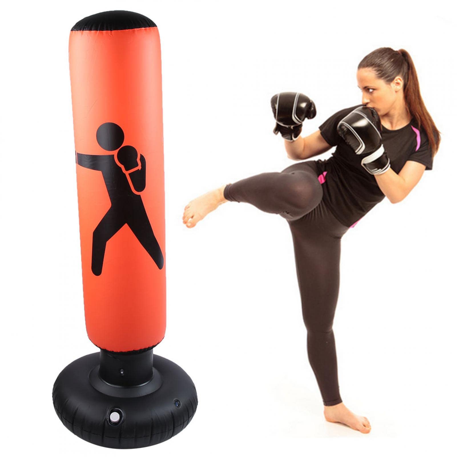 Inflatable Punching Bag, Standing Boxing Bag, PVC 160cm Fitness Hit Inflatable Sandbag - Image 4