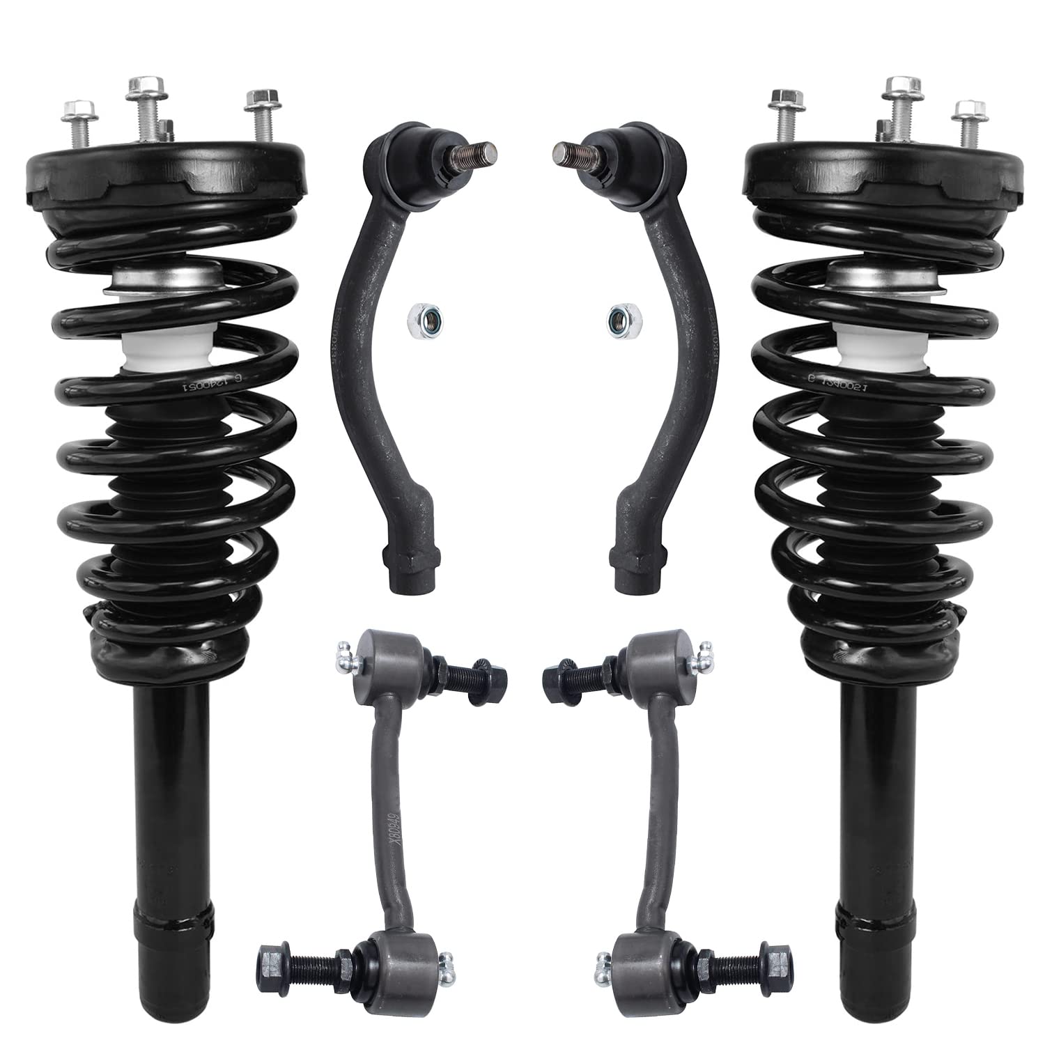 Detroit Axle - Front 6pc Struts Kit for 06-11 Hyundai Azera, 06-10 Sonata