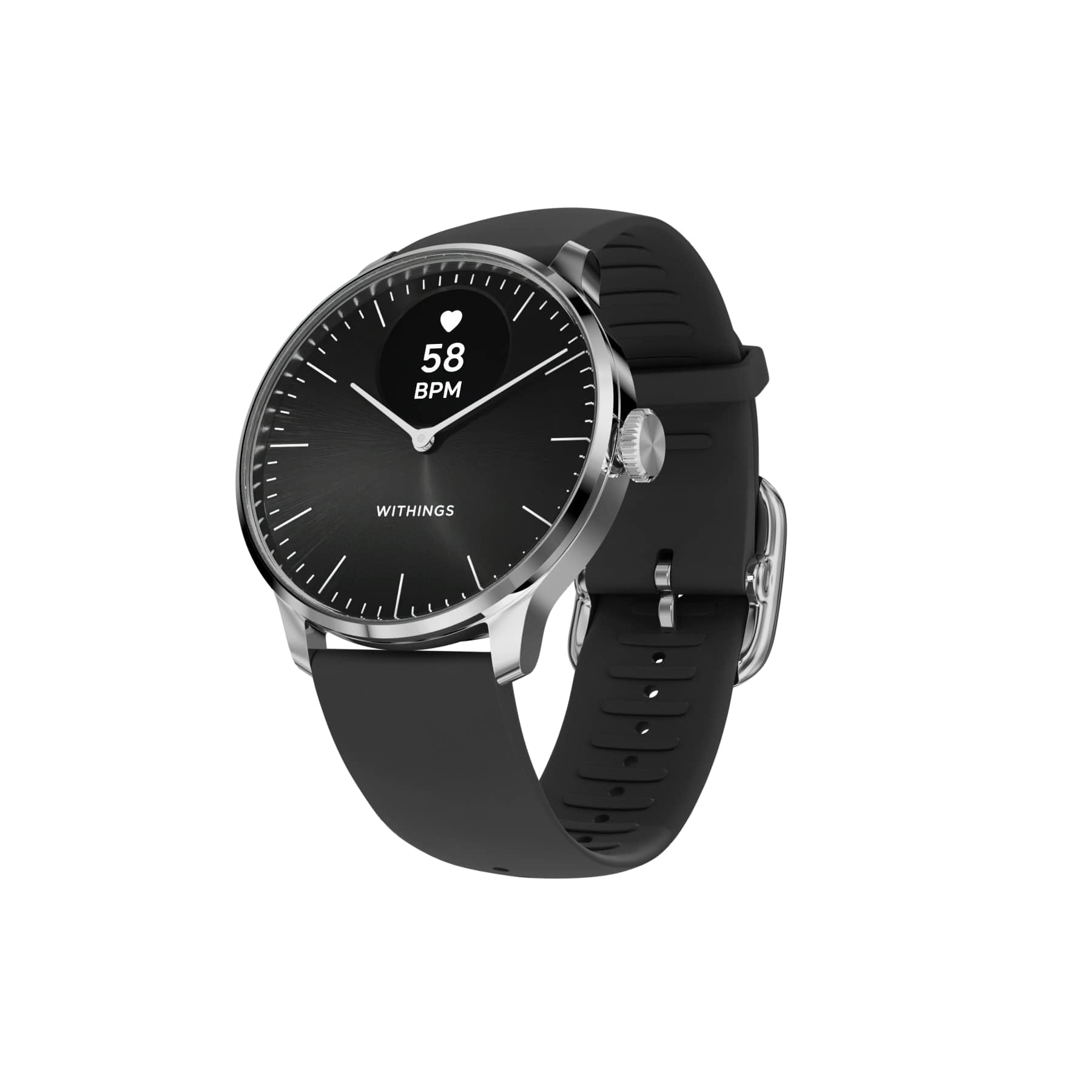 Sponsored Ad - Withings ScanWatch Light - Hybrid Smartwatch, 24/7 Heart Monitoring, Activity Tracking, Cycle Tracking, Sleep Monitoring, Connected GPS, 30-Day Battery Life, Android & Apple Compatible (Black)