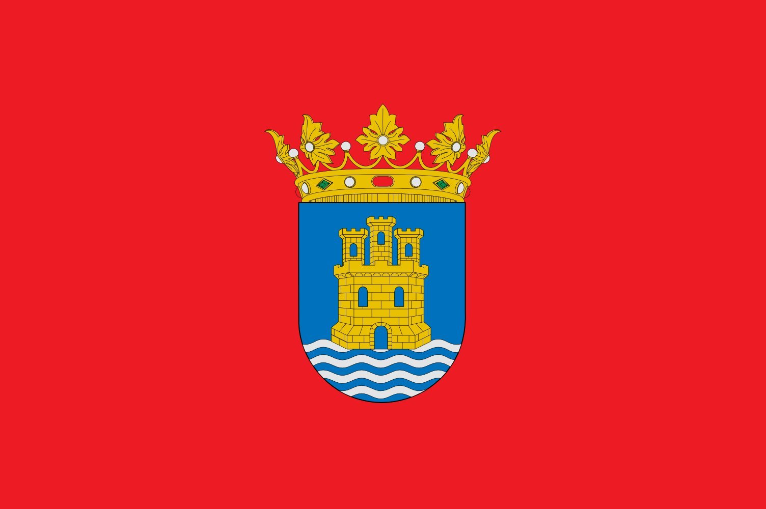 Drapeau d'Alcalá de Henares grand modèle pavillon extérieur Espagne
