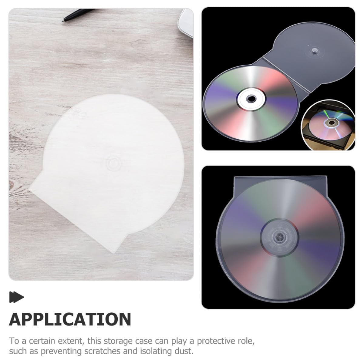 Custodie Trasparenti Design Salvaspazio e Facile Identificazione in Plastica per CD e Dvd Confezione da 50 Custodie Standard Portatili per Archiviazione Efficiente