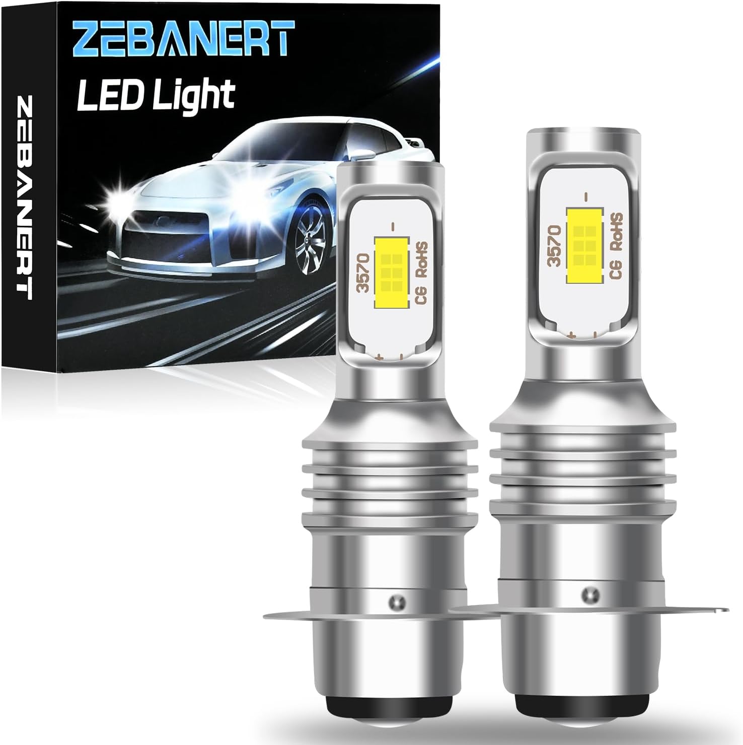 Compatible for Honda Foreman 400 450 1997-2004,Super Bright 6400 Lumens 6000K White Light 40W, H6M P15D Fog Light Bulbs,Plug and Play, 2-Pack