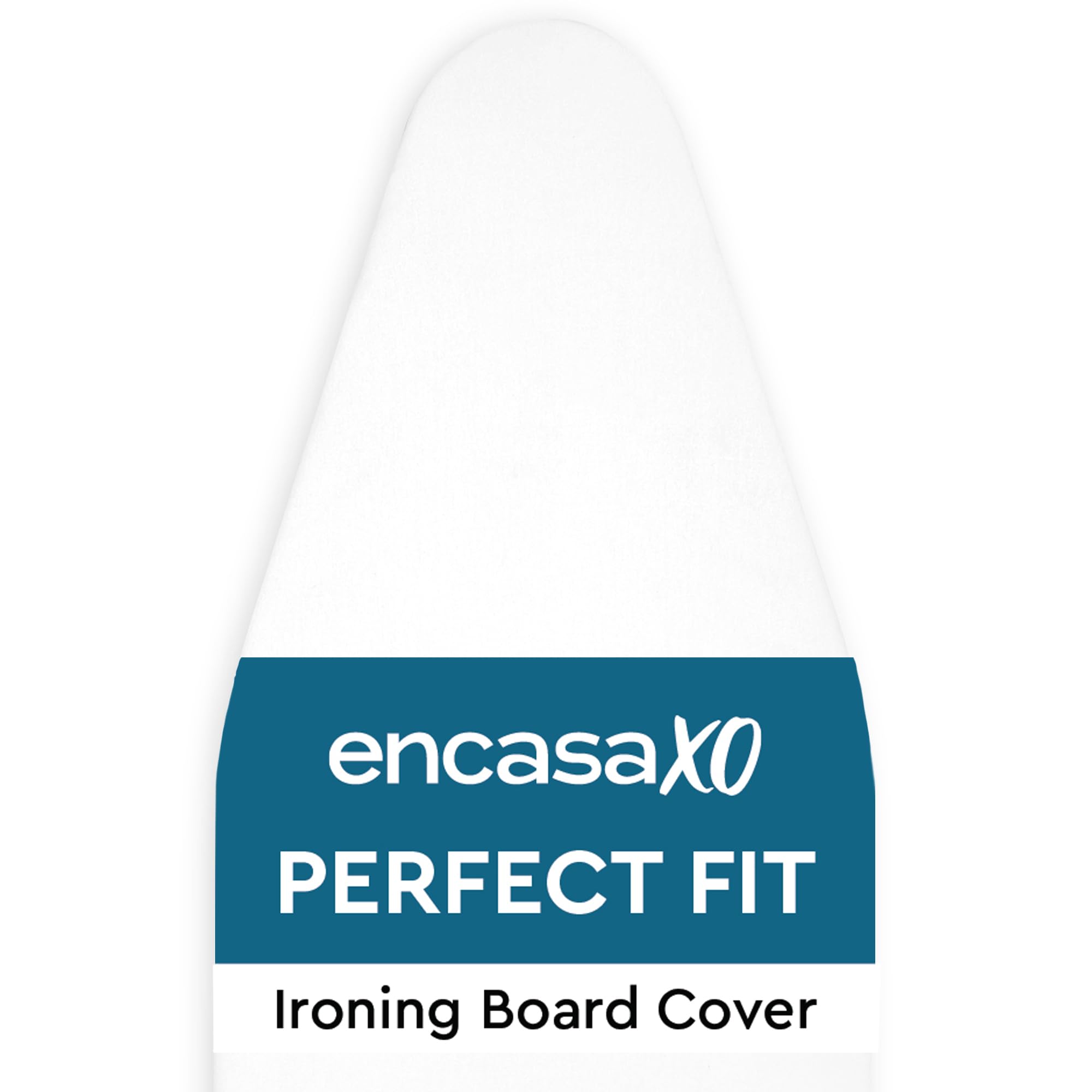 Encasa XO Mini Ironing Board Cover with Extra Thick Pad, Plain Colors, Elasticated, (Fits Standard Large Boards of 125x39 cm) Heat Reflective - Grey — view 11