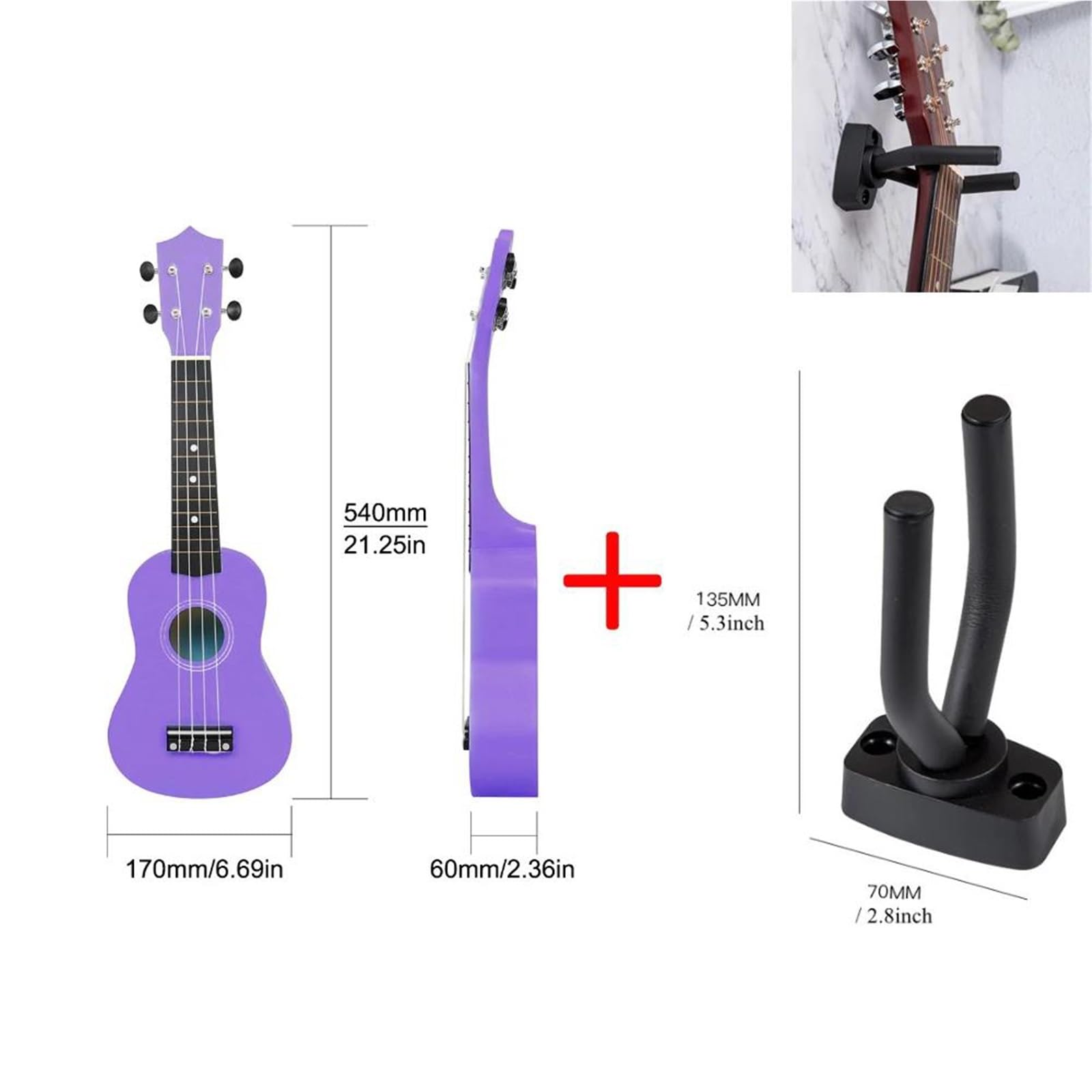 Początkujący Ukulele 21 Calowa Przenośna Gitara Ukulele Basswood 4 Strunowa