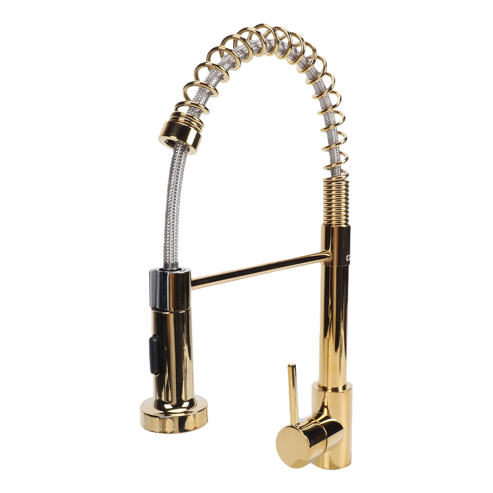 Fockety Rubinetto da cucina per, rubinetto per lavello in acciaio inox con getto d'acqua e modalità di spruzzo, tubo flessibile estensibile, resistente alla ruggine, ideale per lavelli,