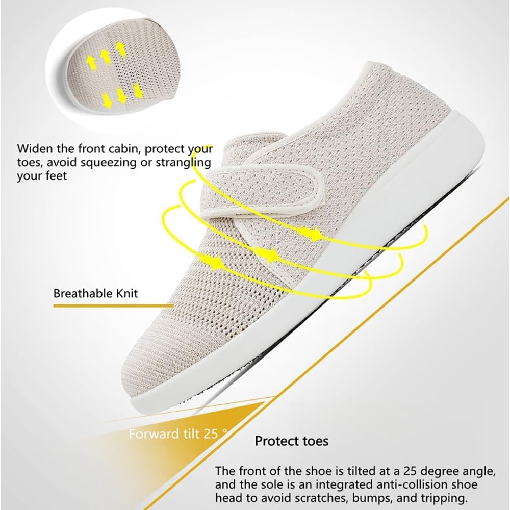 Diabetiker Schuhe Damen Gesundheitsschuhe Sommer Walkingschuhe Extra Weit Orthopädische Schuhe Verbandschuh Sneakers Sandalen Gesundheitsschuhe Für Senioren Geschwollene Füße