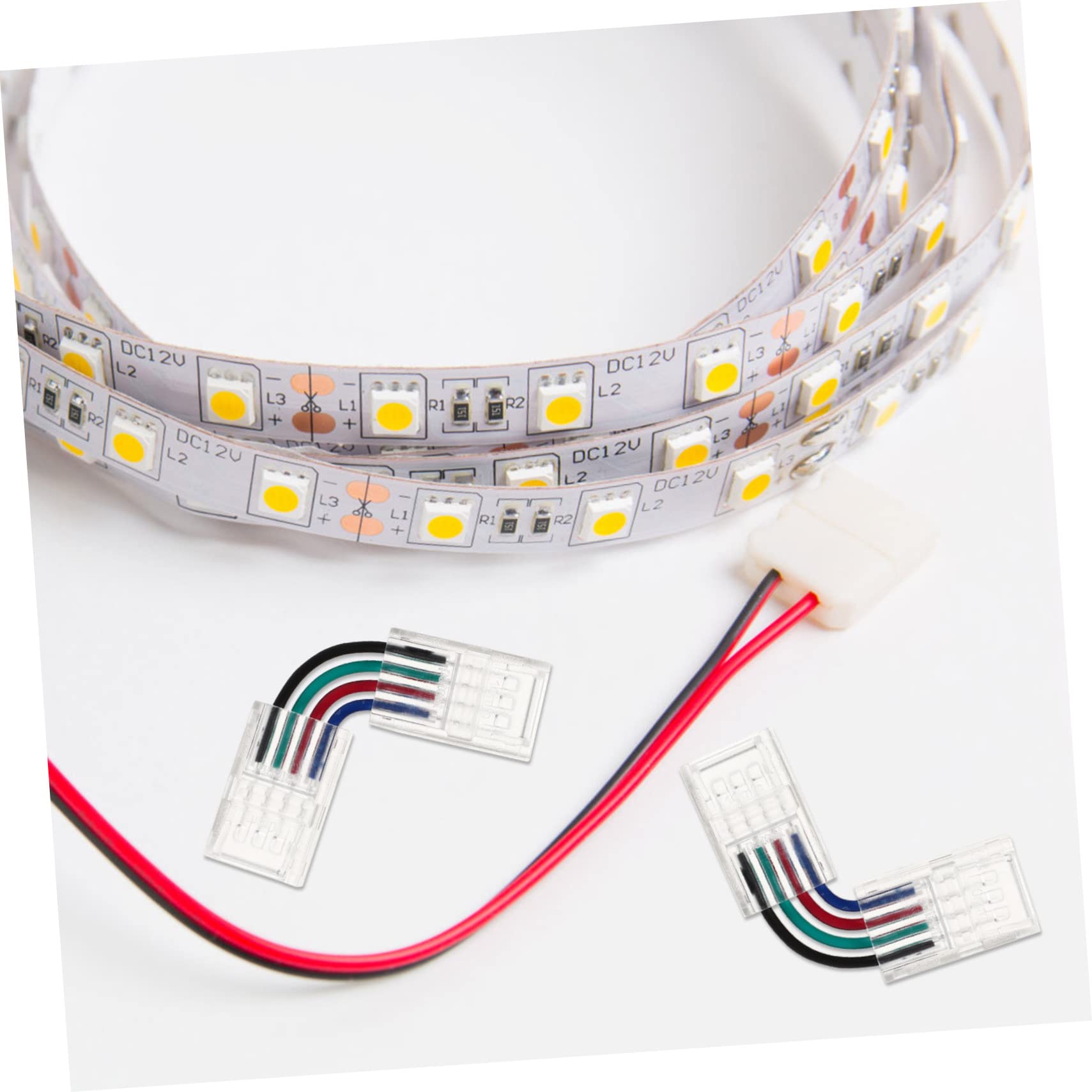 PRETYZOOM 40stücke Förmige Verbindungsadapter Für Rgb Solderless Steckverbinder Für Einfache Installation Und Schnelle Erweiterung Von Lichtleisten