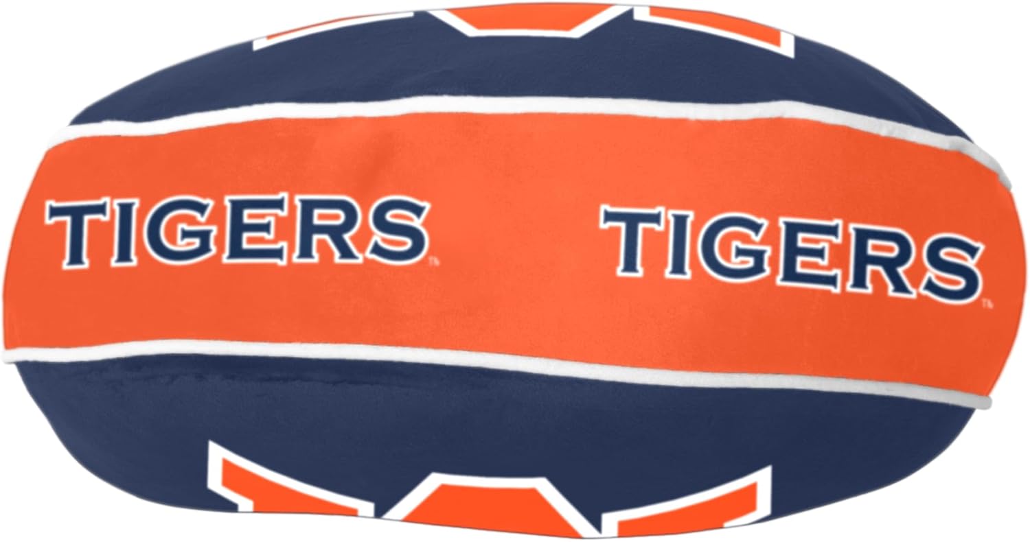 Logo Brands NCAA Auburn Tigers Puff Pillow – Plush, Soft, Stretchy with Team Color Design