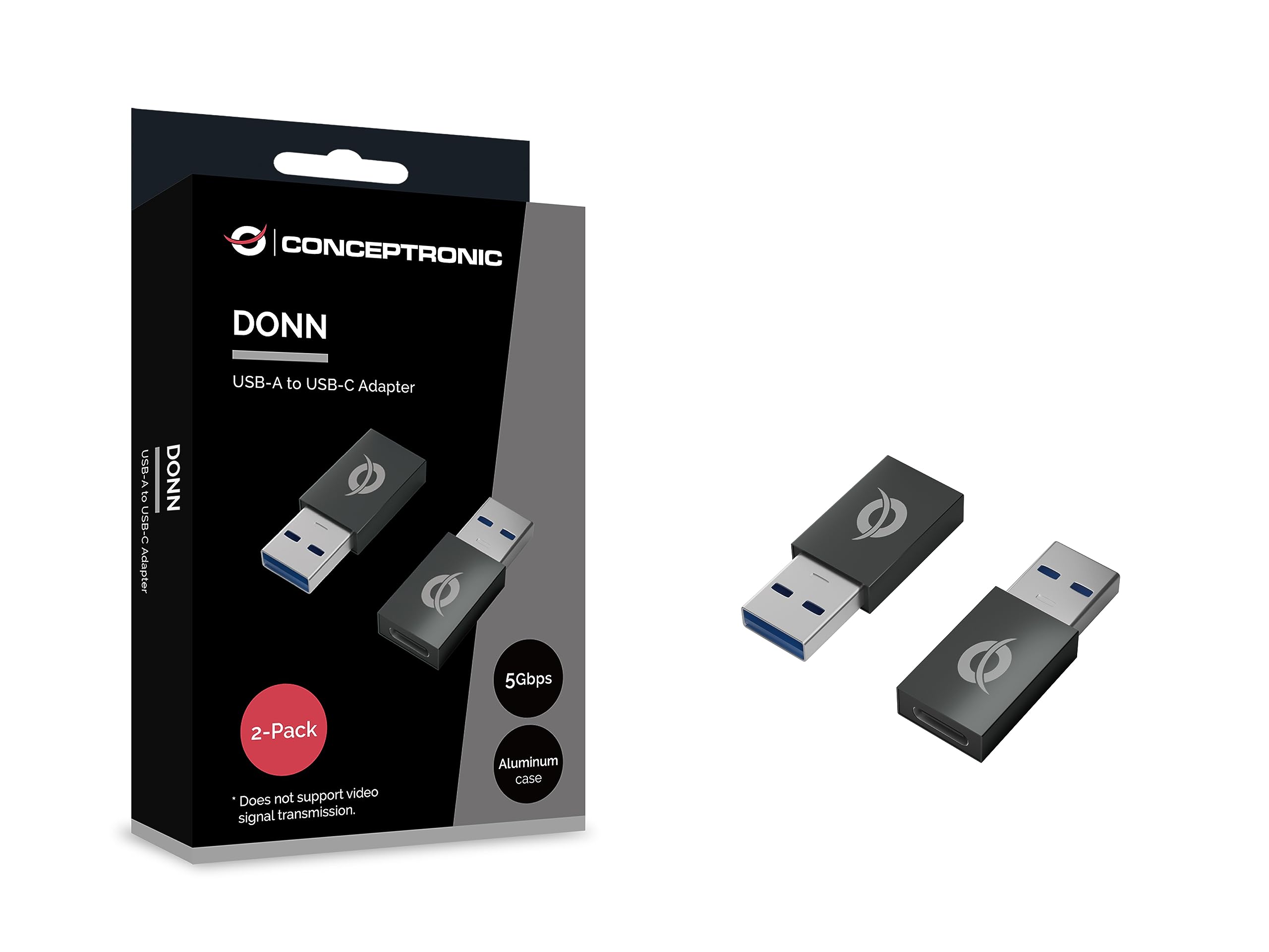 Pack de 2 adaptadores usb-a macho 3.0 a usb-c hembra