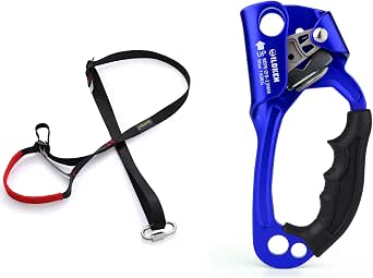 Adjustable Climbing Ascender Strap - Foot Loop For Mountaineering & Rock Climbing, 80-135cm Polyester