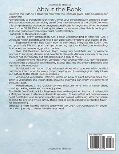 DASH Diet Cookbook for Beginners: 1500 Days Simple Guide to Low-Sodium Foods that Can Help You Lose