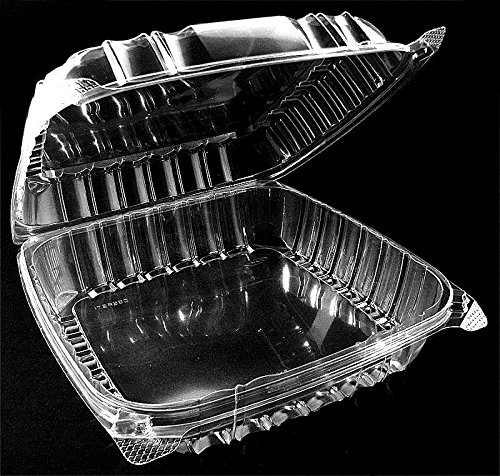 Dart Solo Dart 9" x 9.5" x 3" Clear Hinged Food Cookie Take-Out Container 1-Compartment (pack of 25)