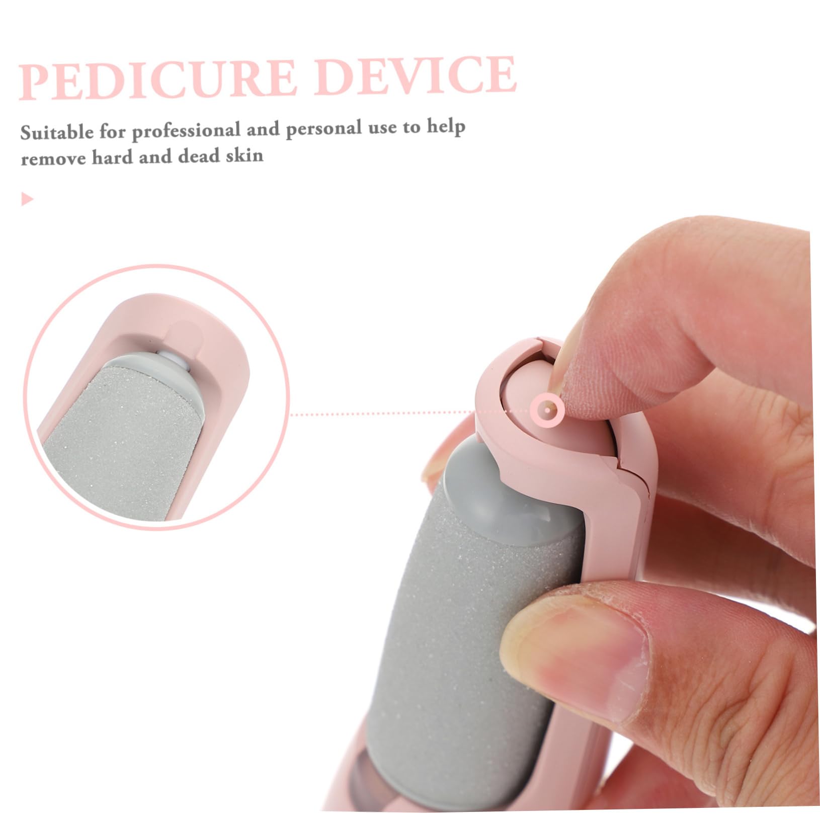 VICASKY Raspa Elettrica per Piedi, Rimuovi Calli e Pelle Morta, Portatile e Leggera in Abs, per Pedicure a Casa in Viaggio