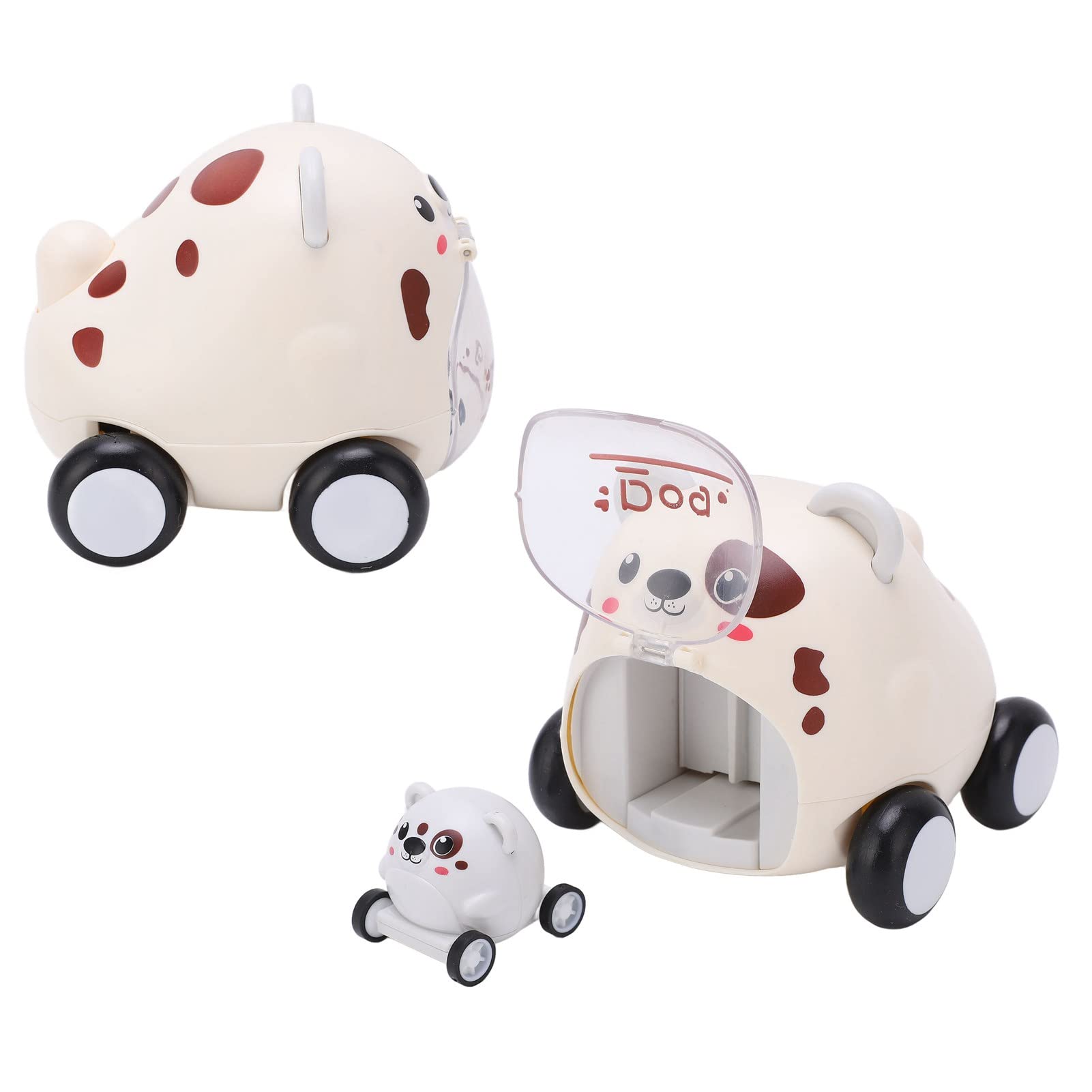 Inertia Macchinine per Bambini, Animali Tirare Indietro Macchinine Spingi Giocattoli per Bambini Macchinine per Ragazze Ragazzi, Giocattoli Educativi Precoci (Cagnolino)