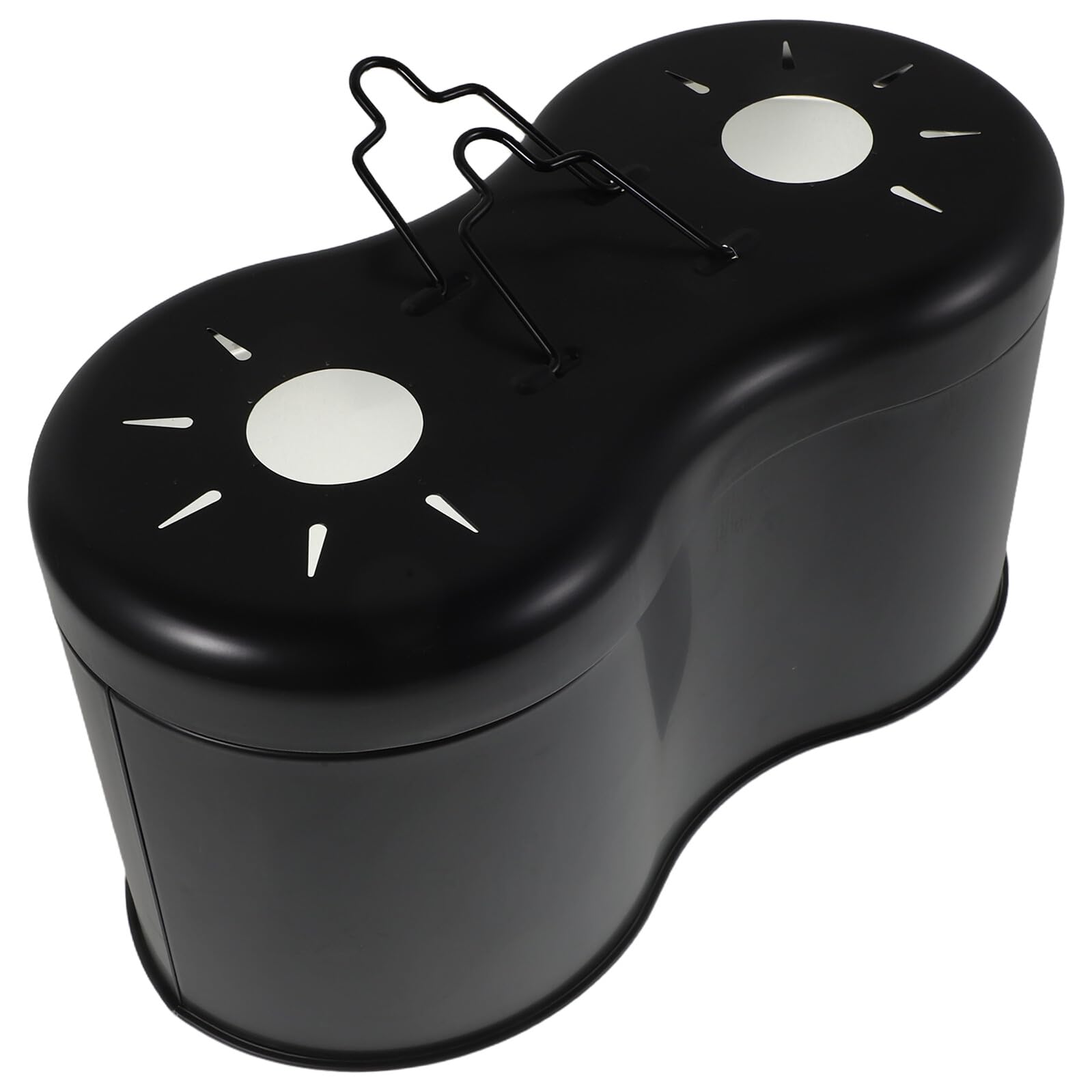 SHINEOFI Lampada Riscaldante per Rettili Doppio Paralume in Alluminio Nero, per Tartarughe e Serpenti, Previene Surriscaldamento in Terrario