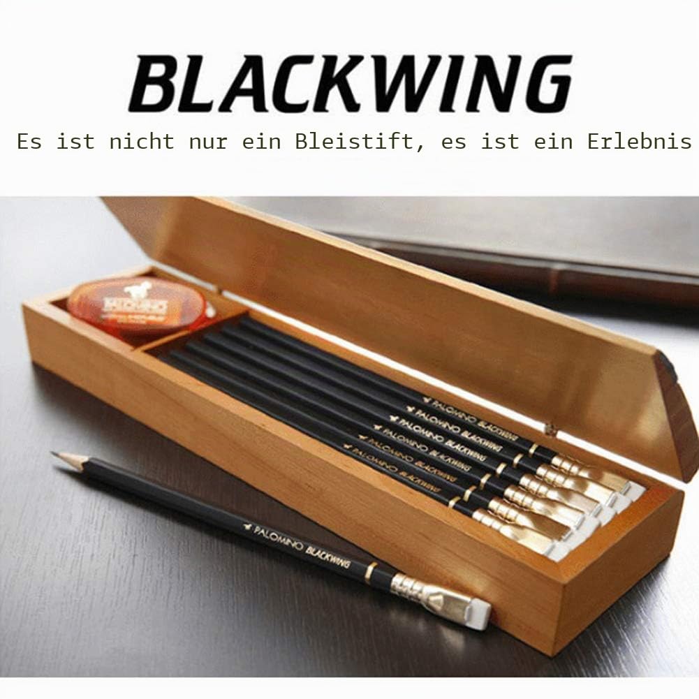Palomino Blackwing 602 Original-Bleistift, weich, 12 Stück, graue Kunst, Radiergummi, Schreibgerät