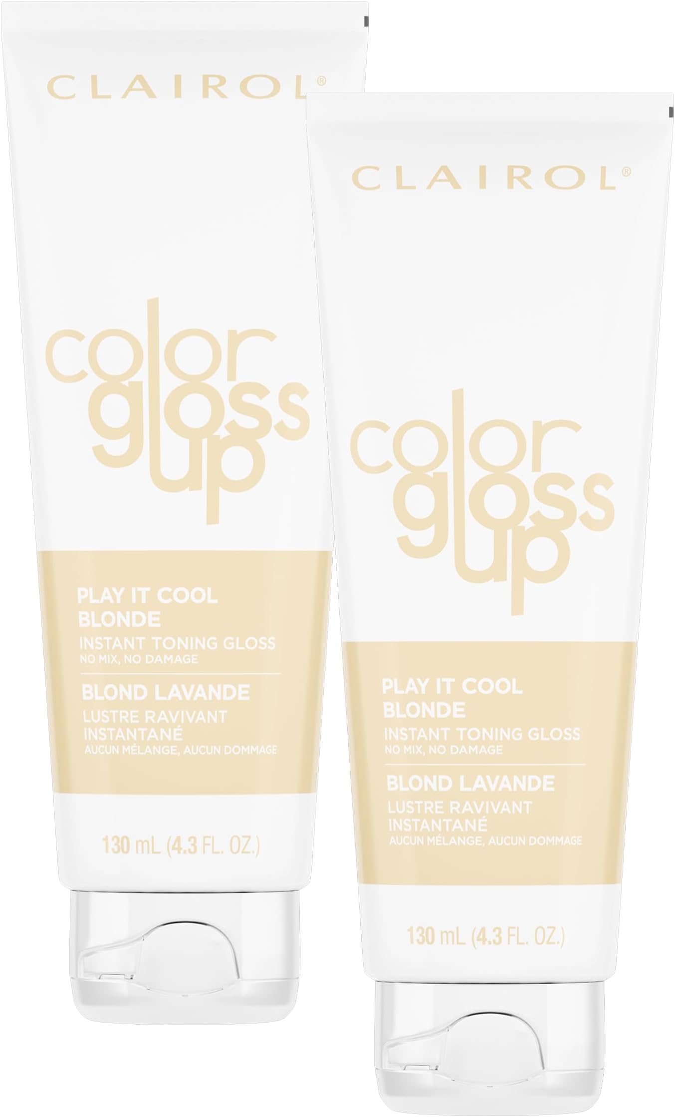 Clairol Color Gloss Up Temporary Hair Dye, Play it Cool Blonde Hair Color, Pack of 2