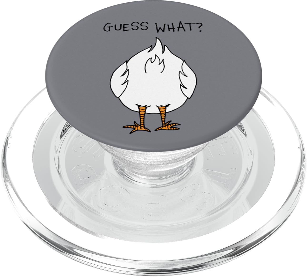 Funny Corny Dad Joke Design Guess What Chicken Butt PopSockets PopWallet for MagSafe