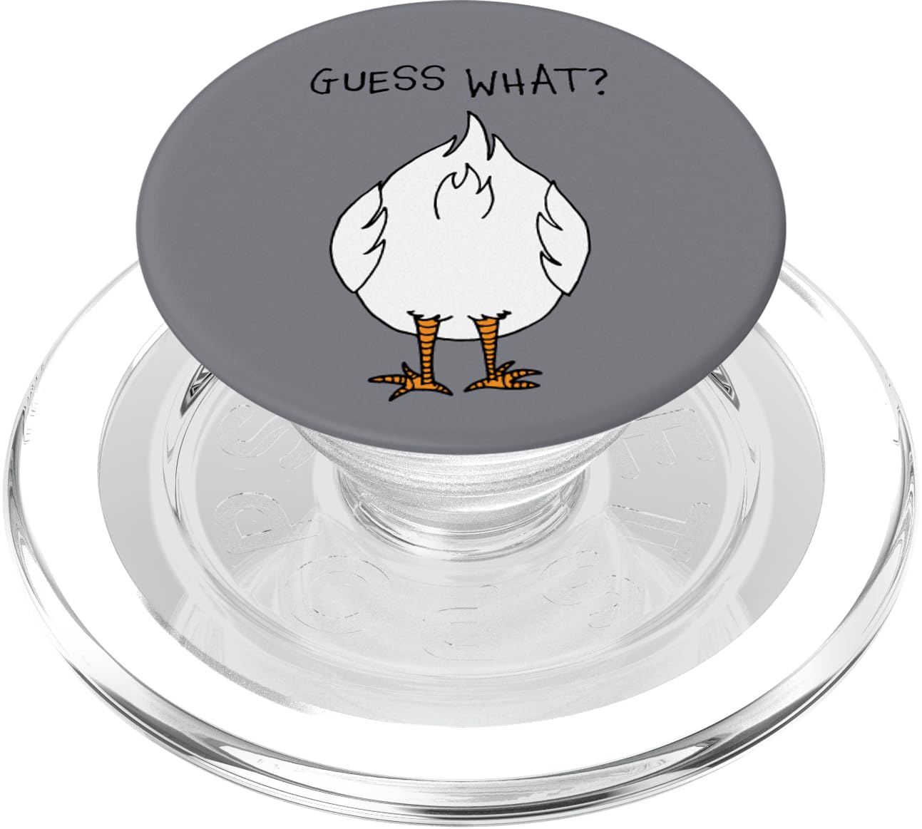 Funny Corny Dad Joke design Guess What Chicken Butt PopSockets PopGrip for MagSafe