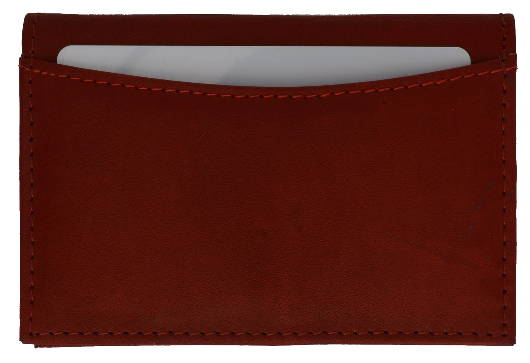 Soporte para tarjetas de visita (piel) - Rojo - talla única