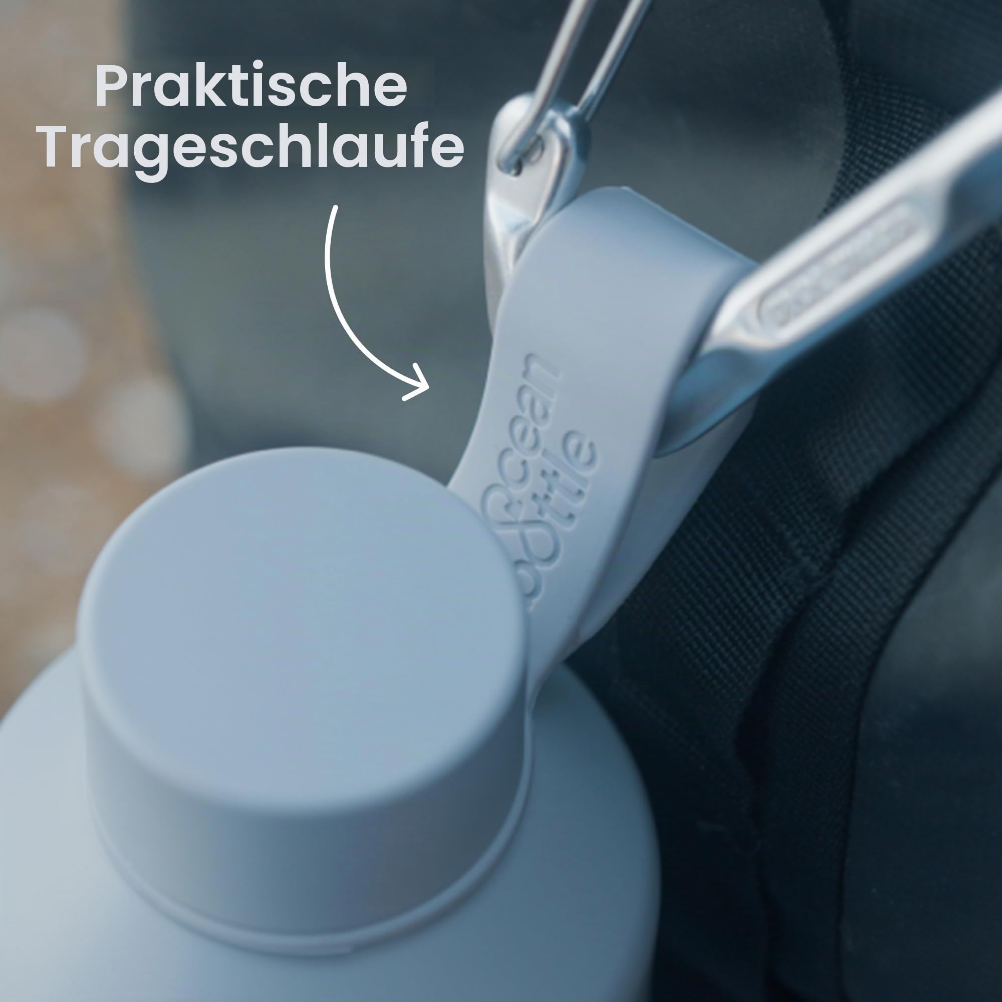 Ocean Bottle Wiederverwendbare Trinkflasche aus recyceltem Edelstahl, umweltfreundlich und wiederverwendbar, Ozeanblau, 1 l