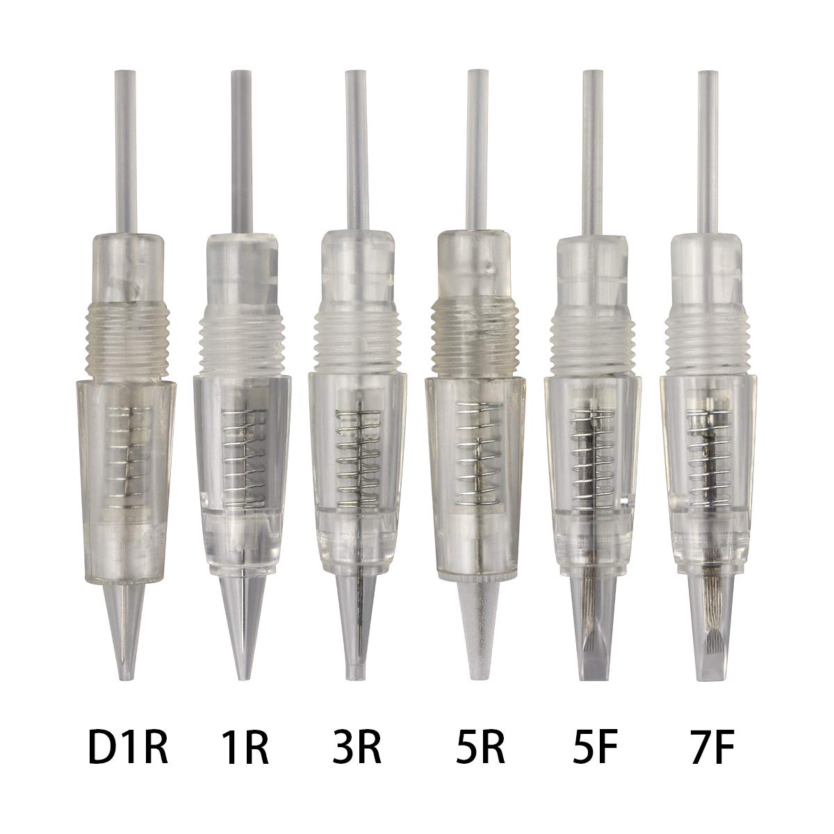 20 piezas Agujas Maquillaje Permanente para Delineador de cejas Máquina en Espiral Labios y Tatuajes Pequeños (3R)