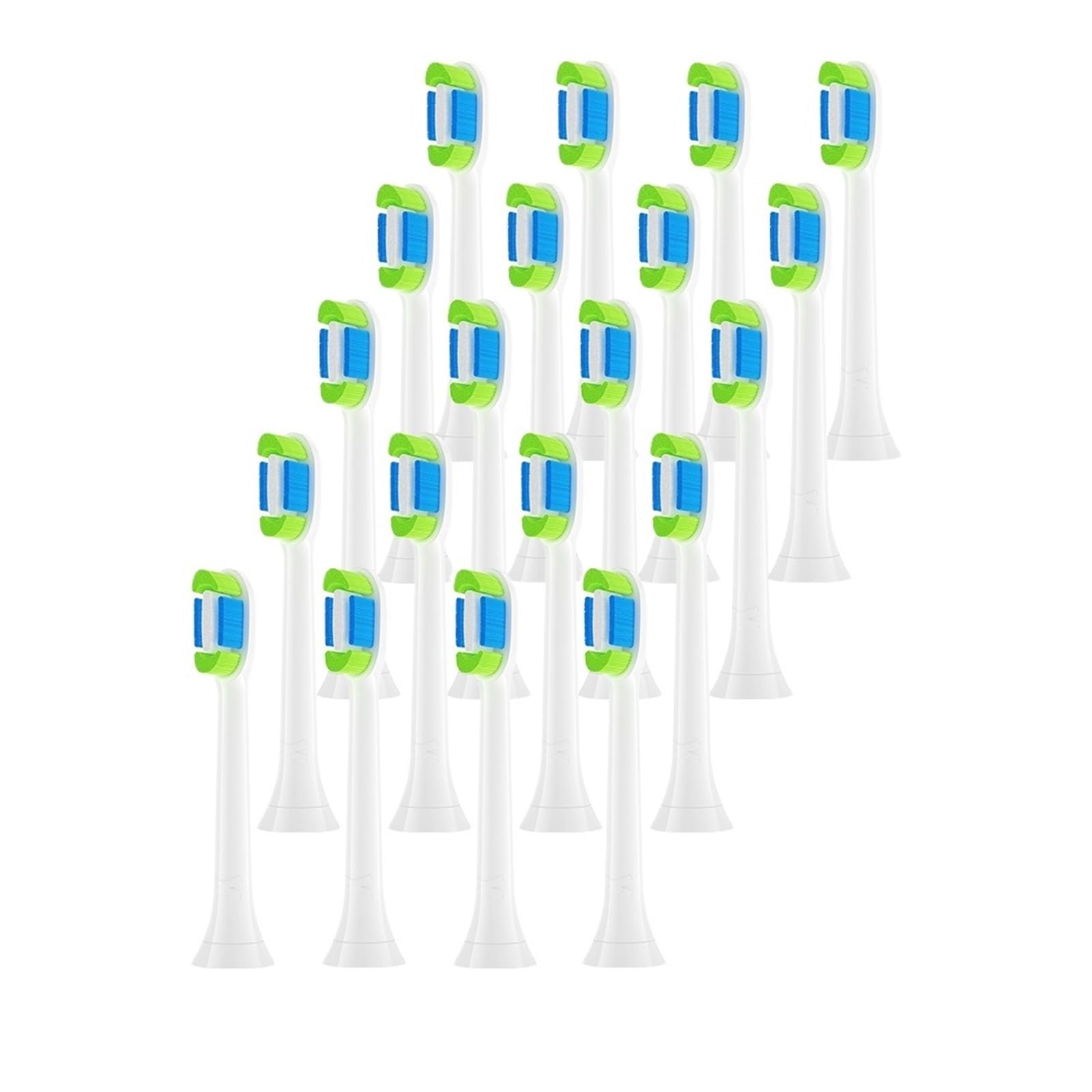 4/8/12/20PCS Bürstenköpfe, kompatibel mit Philips | Kunststoff-Bürstenköpfe für den täglichen Austausch und die Mundpflege von Erwachsenen(20HB130C)