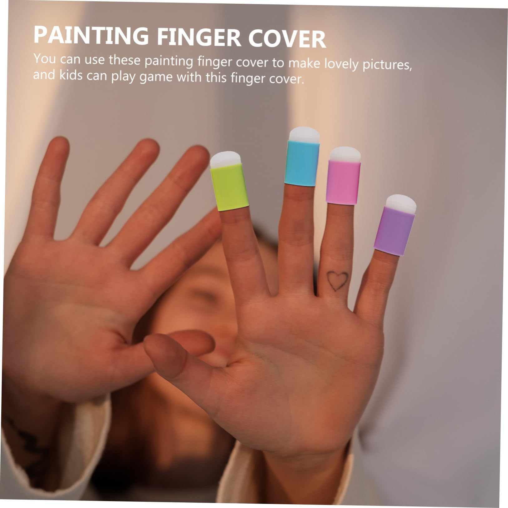 Fundas de Esponja para Pintar Dedos 40 Piezas Niños Multicolor DIY Manualidades Pintura Juego Artístico Infantil Obsequio Creativo Colegio Hogar Color Aleatorio