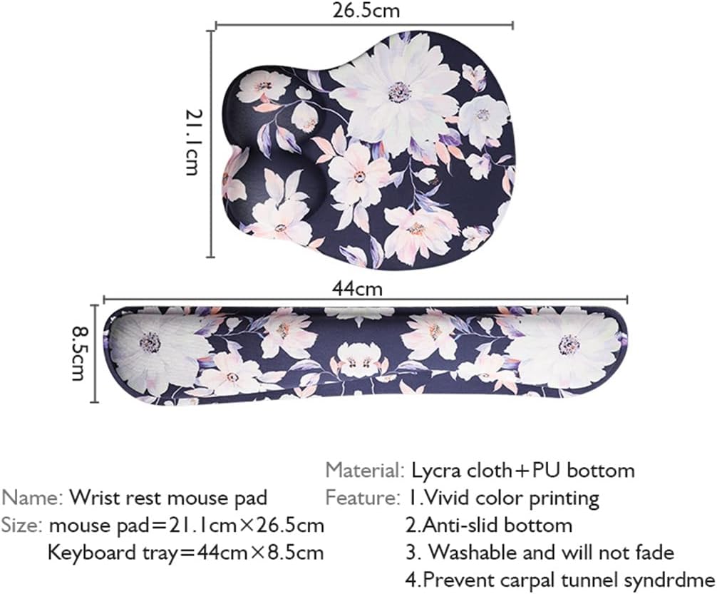 3D Gel Wrist Rest Mouse Pad with Non-Slip Base Wrist Rest Pad Ergonomic Office Gaming Keyboard Mouse Pad Wrist Rest