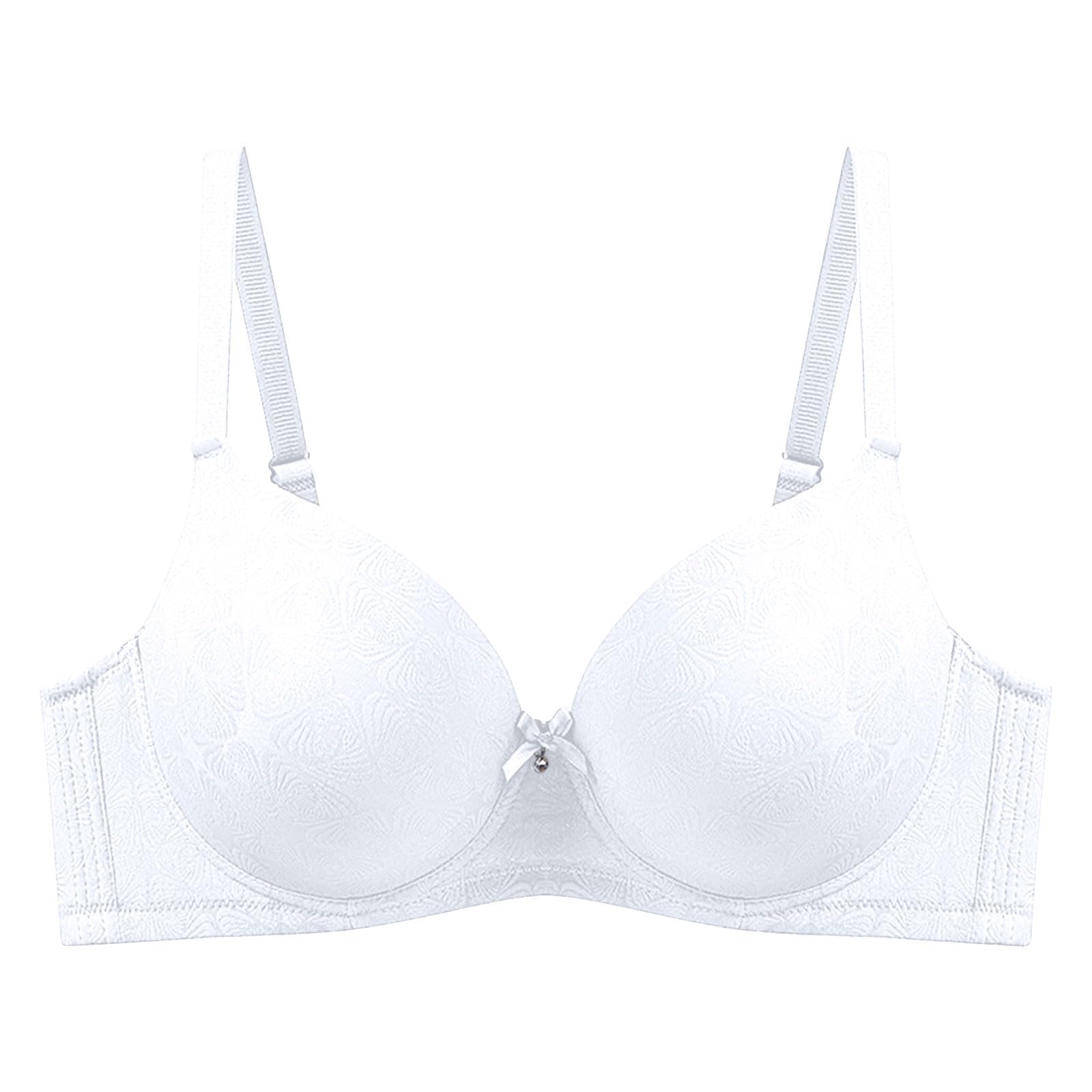 Womens Plus Size Push up Bra Underwire Anti-Sagging Lifting Brassiere Floral Print Lightly Padded Bras