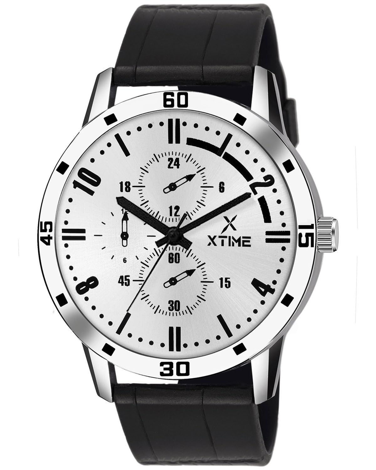 XTIME Analogue Watch Silver Dial & Black Leather Look Resin Strap for Mens & Boys (B0B8SKM8JR) Amazon Price History, Amazon Price Tracker