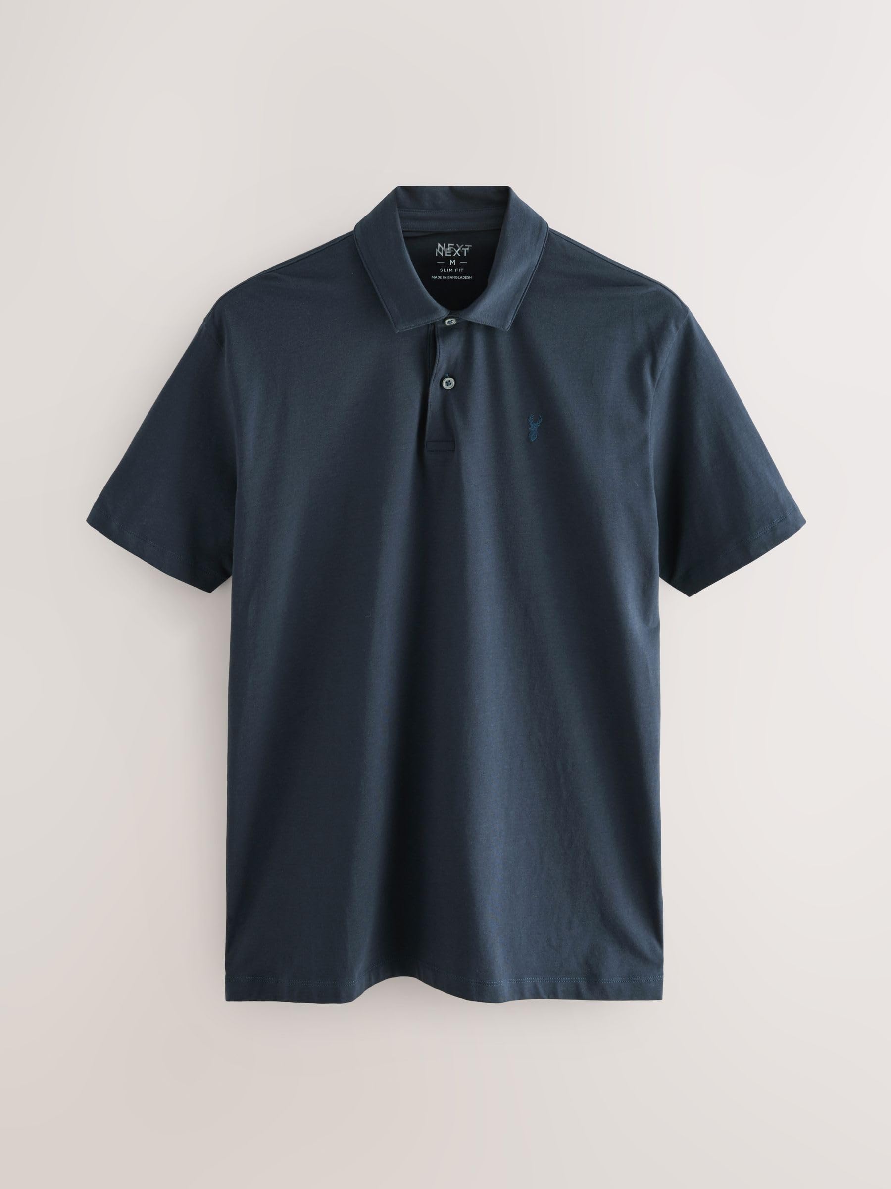 NEXT Hombres Pack de 5 Polos de Punto de Manga Corta de Corte Slim