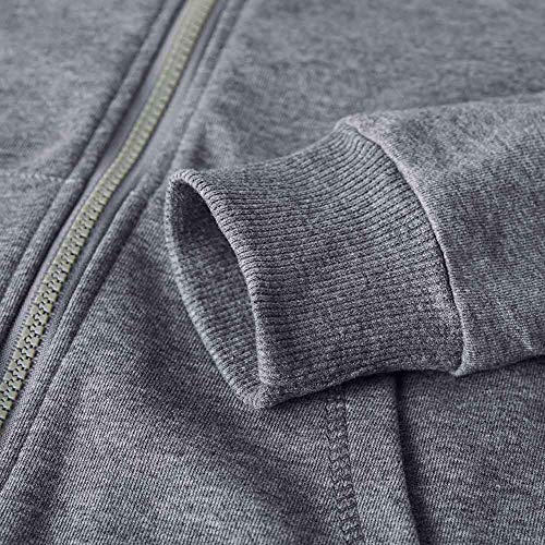 Image of Spring&Gege Boys Zip up Hoodie Soft Solid Classic Full Zip Hooded Sweatshirts for Kids (3-14 Years)