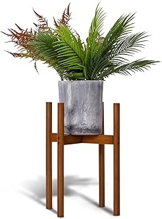 MoNiBloom Plant Stand, Bamboo Flower Pot Rack Shelf Holder for Indoor Outdoor Patio Garden Balcony Yard Living Room, Pot Not Included, Brown (Height 19.7", Brown)