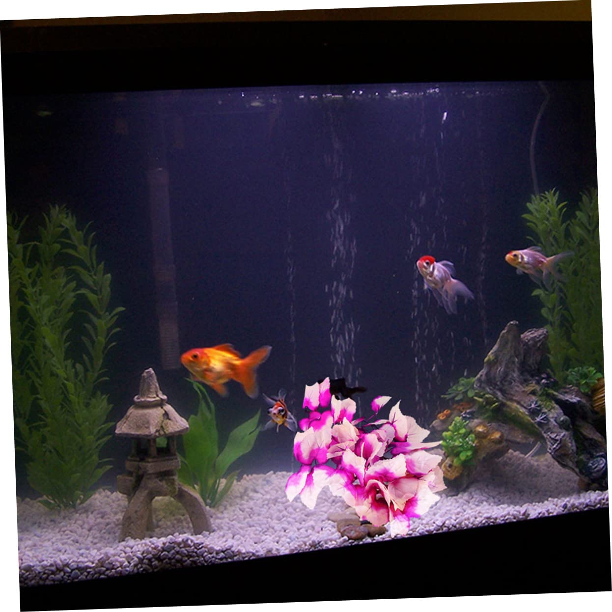 HEMOTON 5 Sätze Haustier Landschaftsbau Rattan Seidenpflanzen Im Aquarium Pflanzen Dekorative Kunstpflanze Terrarienversorgung Realistisch Schlange Plastik 2 Stücke * 5