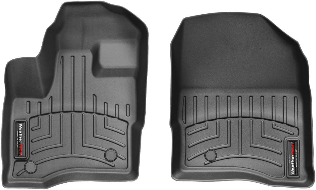 WeatherTech Custom Fit FloorLiners for MKS, Taurus - 1st Row (443021), Black