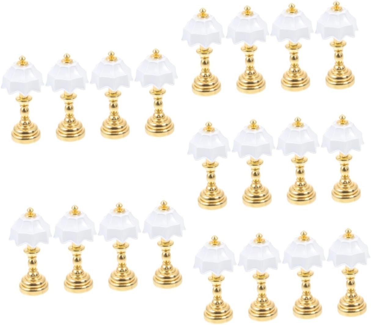 Milisten 20pcs Miniature Table Lamp Retro Dollhouse Lights Stylish Desk Lamps for Mini House Decoration Warm Atmosphere Lighting for Diorama Model Scenes