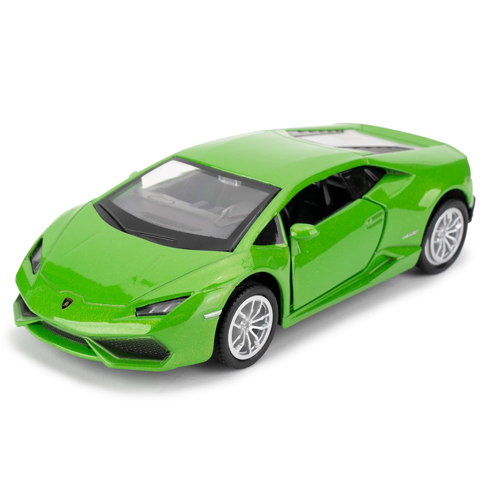 imtfzct 1/36 Lamborghini Huracan LP610-4 Model Car, Alloy Steel Toy Car with Pullback Function, Car Gifts for Boys and Girls (Green)