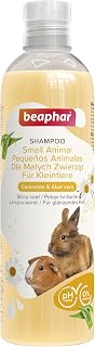 Beaphar Small Animal Shampoo, Enriched with Camomile & Aloe vera, Specially Formulated for Rabbits, Guinea Pigs, & Other Small Animals, For Health Shiny Coats, Vegan, Mild & pH Neutral, 250 ml