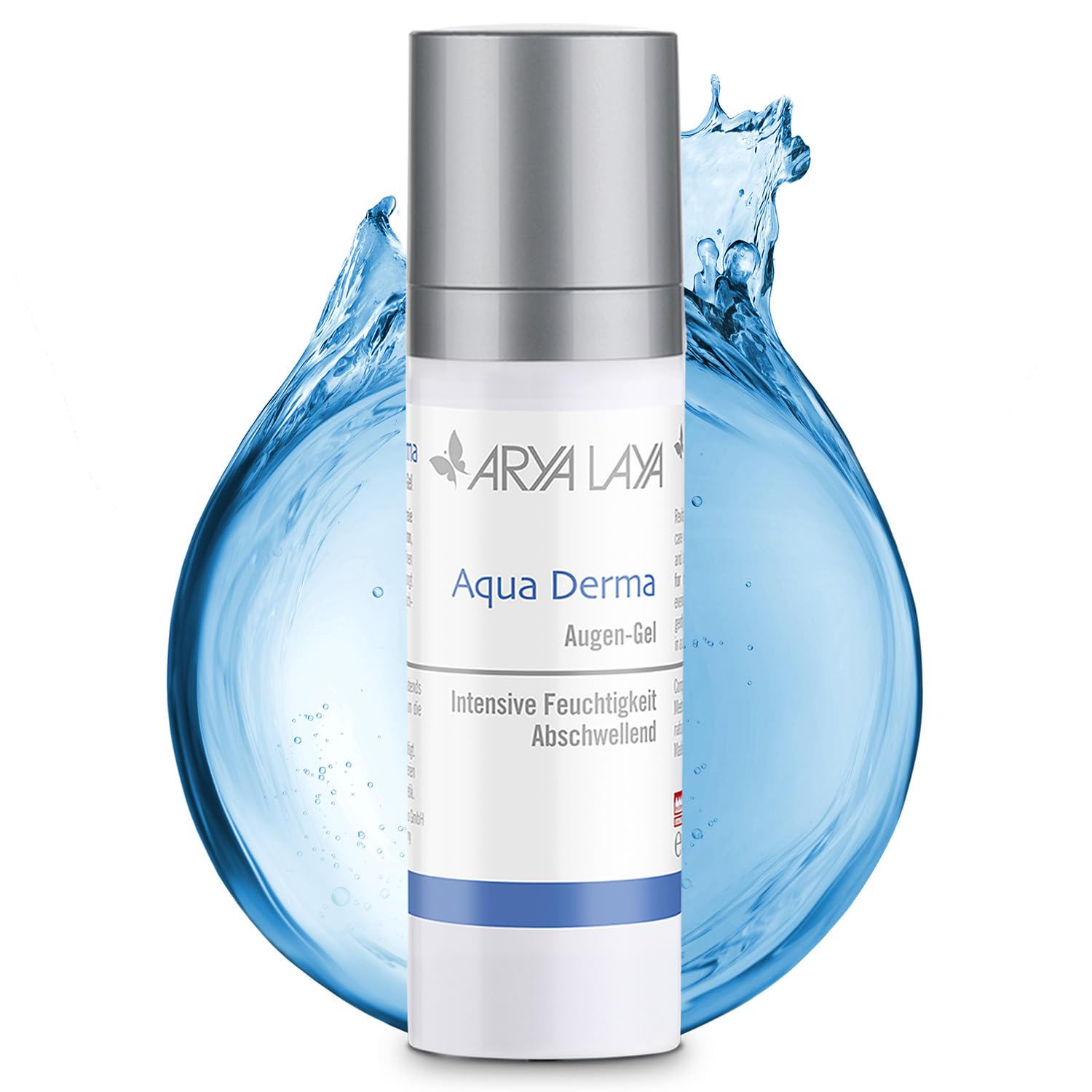 ARYA LAYA Aqua Derma Augen-Gel, 30 ml: Augenpflege mit Hyaluron, abschwellend & feuchtigkeitsspendend, gegen Augenringe, vegan