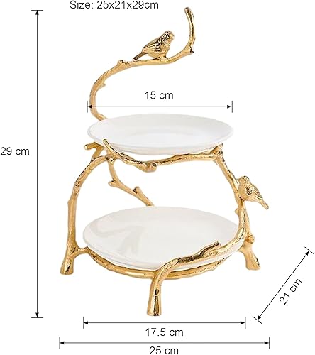 Miniatura 2 de ZLXDP - Soporte para tartas mesa de postre de fiesta de boda bandeja europea de múltiples capas plato de frutas de caramelo pastel de autoayuda