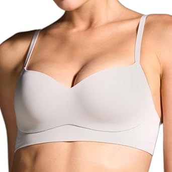 EBY Ultimate All Day Balconette Push Up Bra for Women - Sexy, Seamless, Wireless Comfort Bra with Flattering Lift
