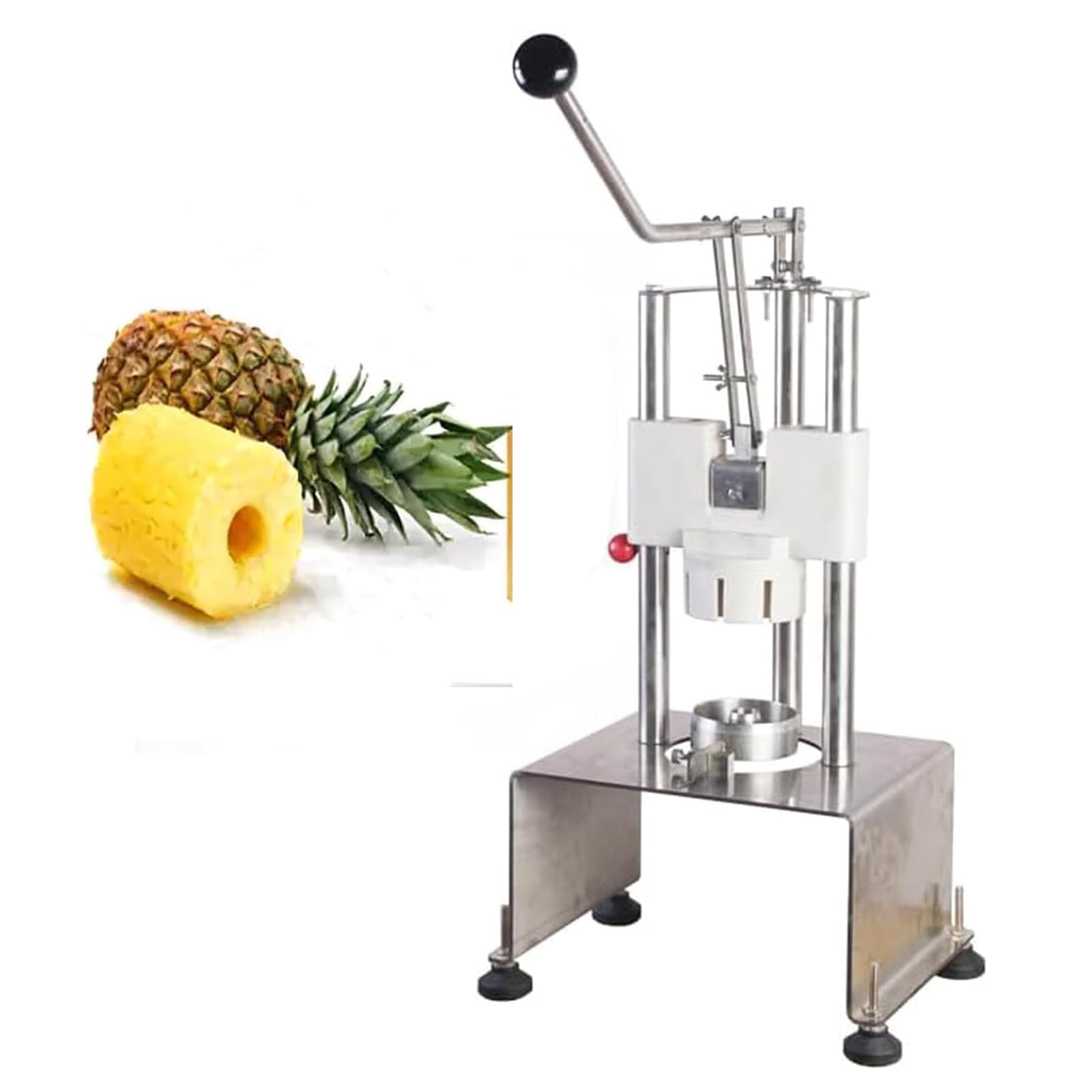 Professioneller Ananasschneider, Edelstahl, Ananas-Schälmaschine, 1000–1500 Stück/Stunde, spart Arbeit, für Obstladen