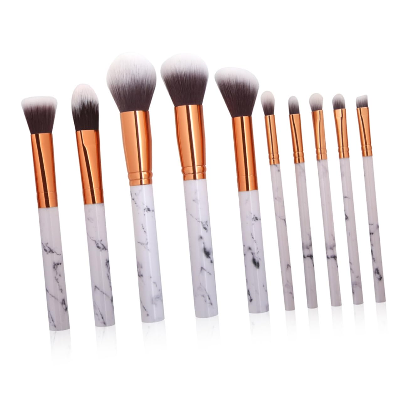 Healeved 30piezas Brochas De Maquillaje De Mármol De Pinceles Para Base Rubor y Sombra De Ojos Uso Profesional y Personal y Ligero