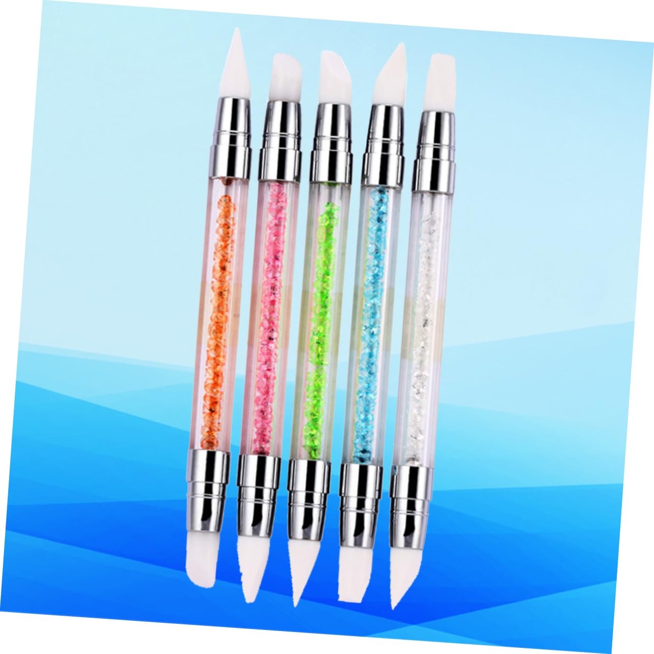 FRCOLOR 15 Piezas Pinceles Para Uñas Herramienta De Arte De Uñas Bolígrafo De Silicona Pluma De Uñas Cepillo De Uñas Pluma De Arte De Uñas Lápiz Con Diamante