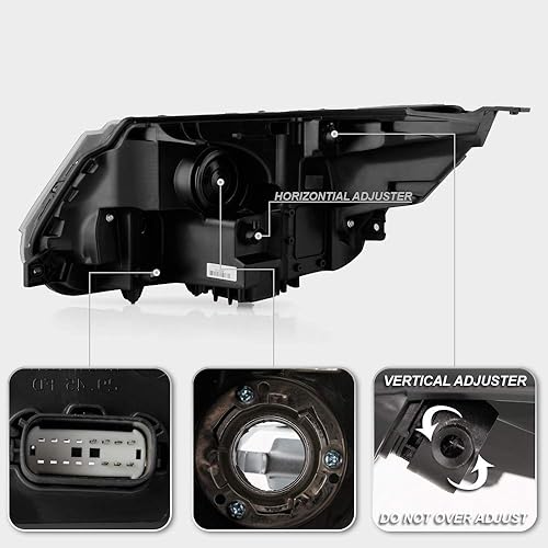 Miniatura 3 de ACANII - Para Ford Explorer Limited 2016-2019  XLT  Platinum sin faros LED con bisel cromado LED completo - Pasajero, sin logotipo