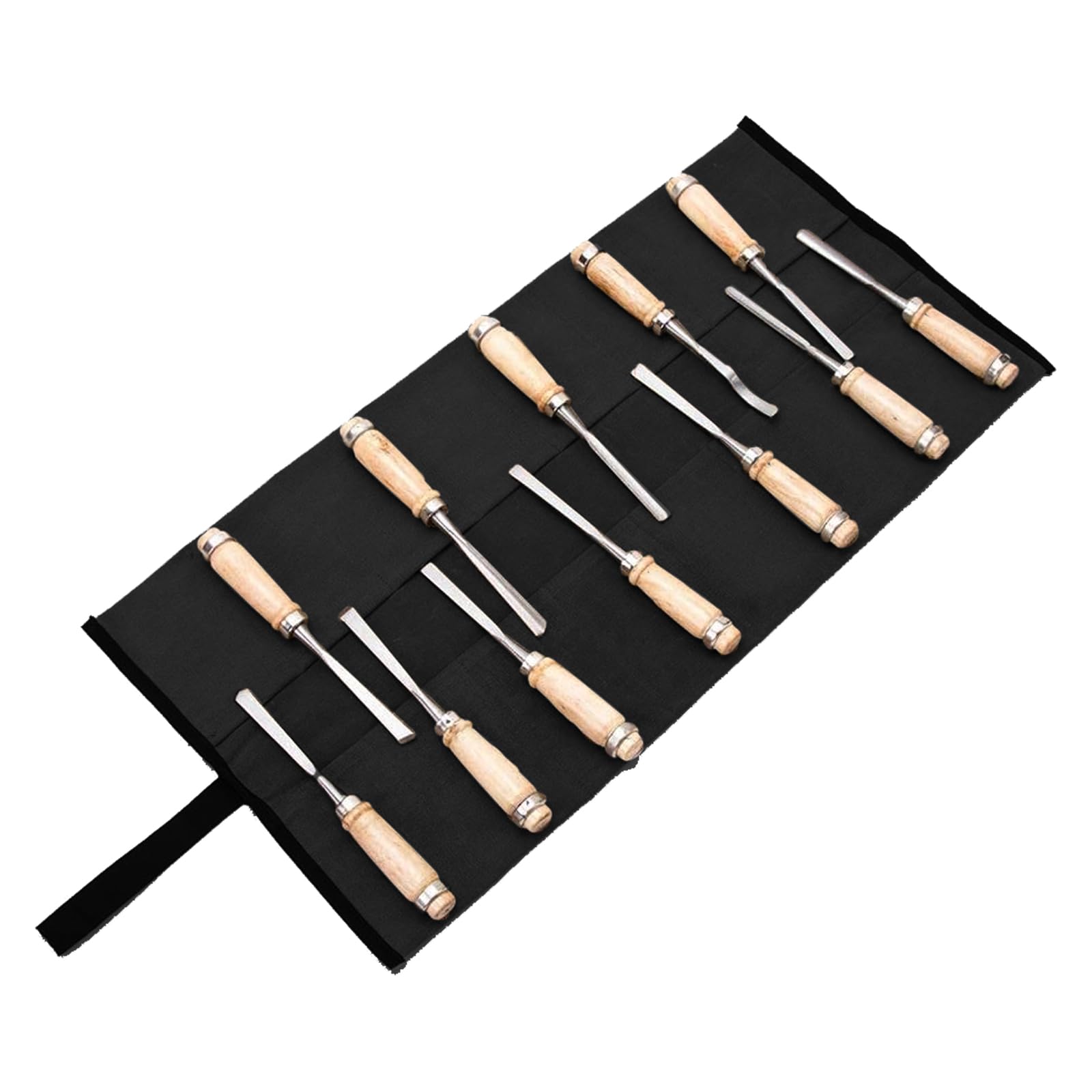 Spanner Organiser,Waxed Canvas Chisel Roll,Screwdriver Spanner Roll,Multi-Purpose Tool Roll,Tool Pouch Bag,Woodworking and Carving Hand Tool Storage Organizer,Tool Gifts for Men