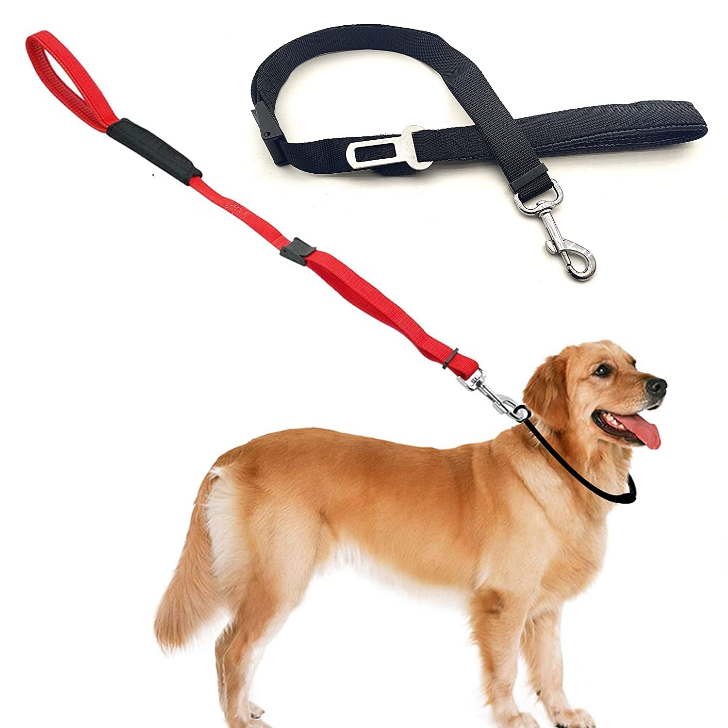 Pups&Pets Pets Adjustable Length Nylon Leash | Universal Durable Padded Handle Leash | Car seat Belt for All Breed Cats and Dog (Color May Vary) (B0BP2KMZCN) Amazon Price History, Amazon Price Tracker