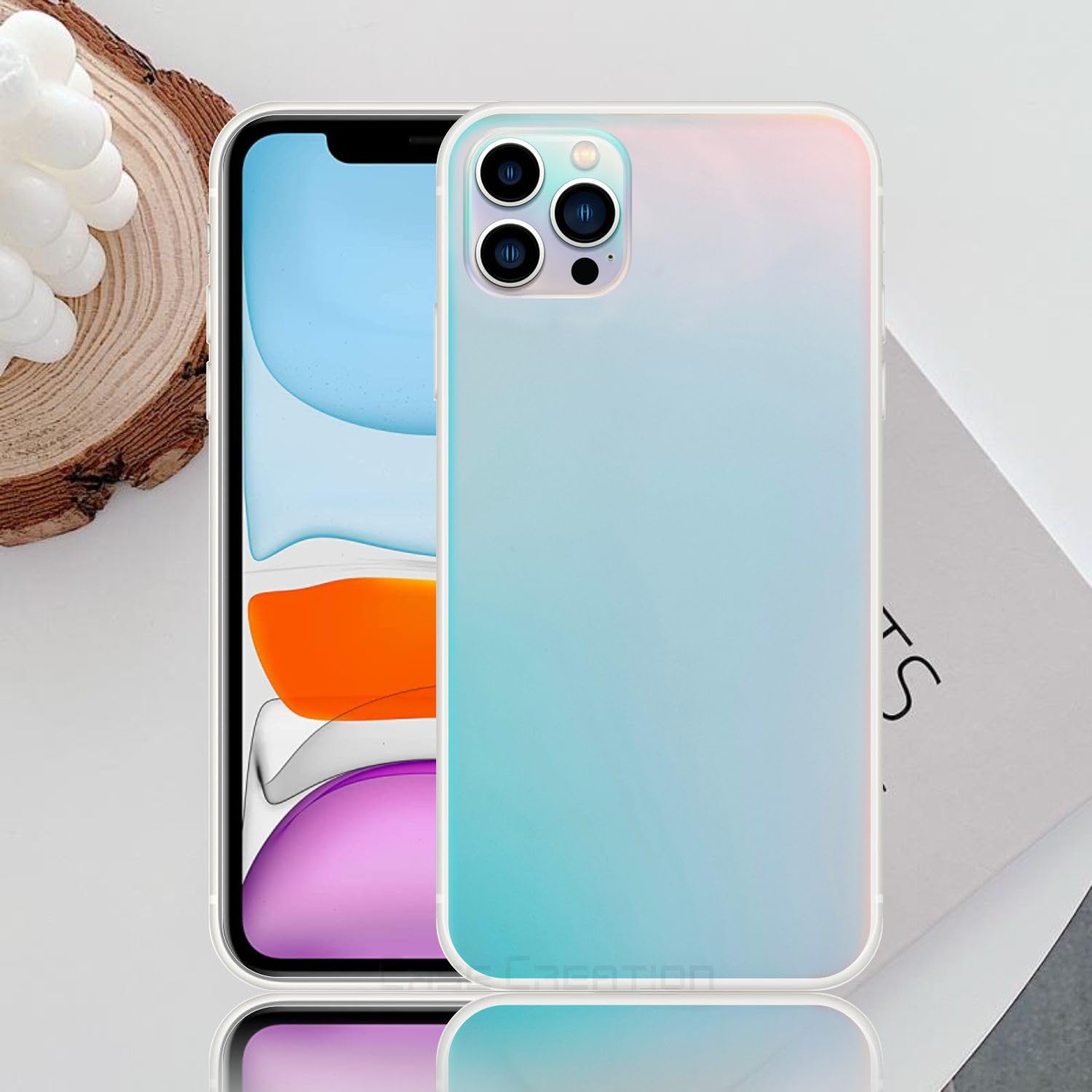 Case Creation Holographic Clear Case for iPhone 12 Pro Max, Super 