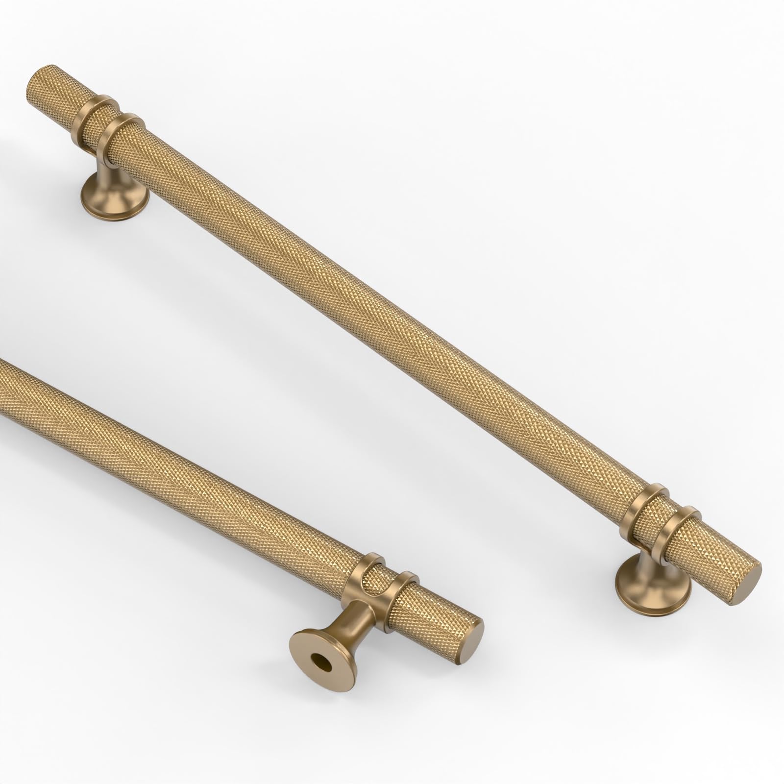 Photo 1 of Asidrama 6 Pack 10 Inch(254mm) Knurled Champagne Bronze Kitchen Cabinet Handles, Cabinet Pulls Kitchen Cabinet Hardware Cupboard Handles Drawer Pulls